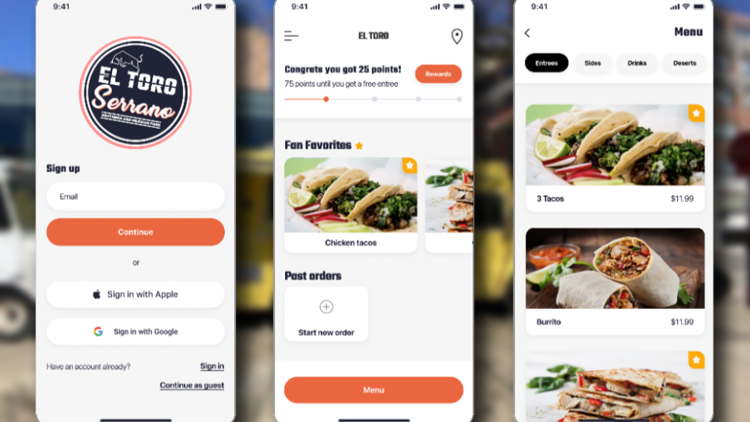 El Toro Serrano Food Truck App